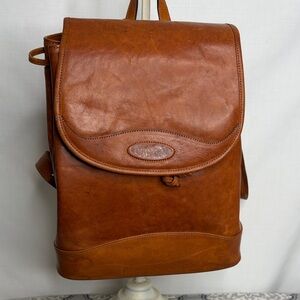 Oroton Katoomba Brown Leather Backpack